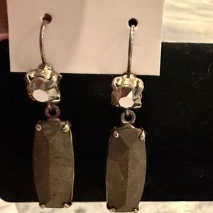Sorrelli Silver and Black Faceted Earrings